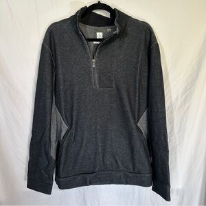 Calvin Klein CK One Sweater Pullover Zip-up XL Slim Fit Black/Grey